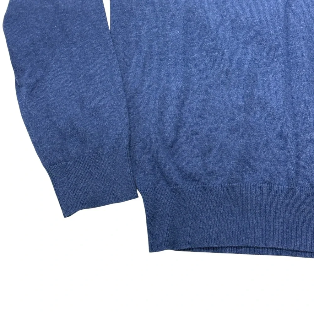 Polo‎ Ralph Lauren Mens Pima Cotton V-Neck Sweater Blue Heather Large Pony Logo